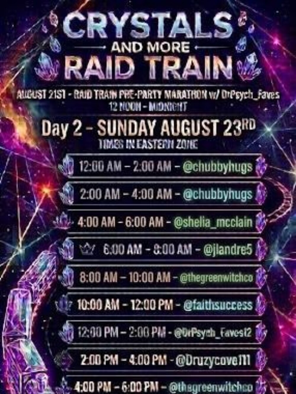 54 Hours Crystal Raid Train